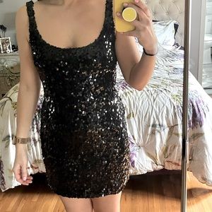 Sequin Black Dress